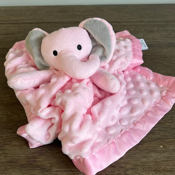 Pro Gleem Pink‎ Minky Dot Elephant Lovey - Picture 1 of 5